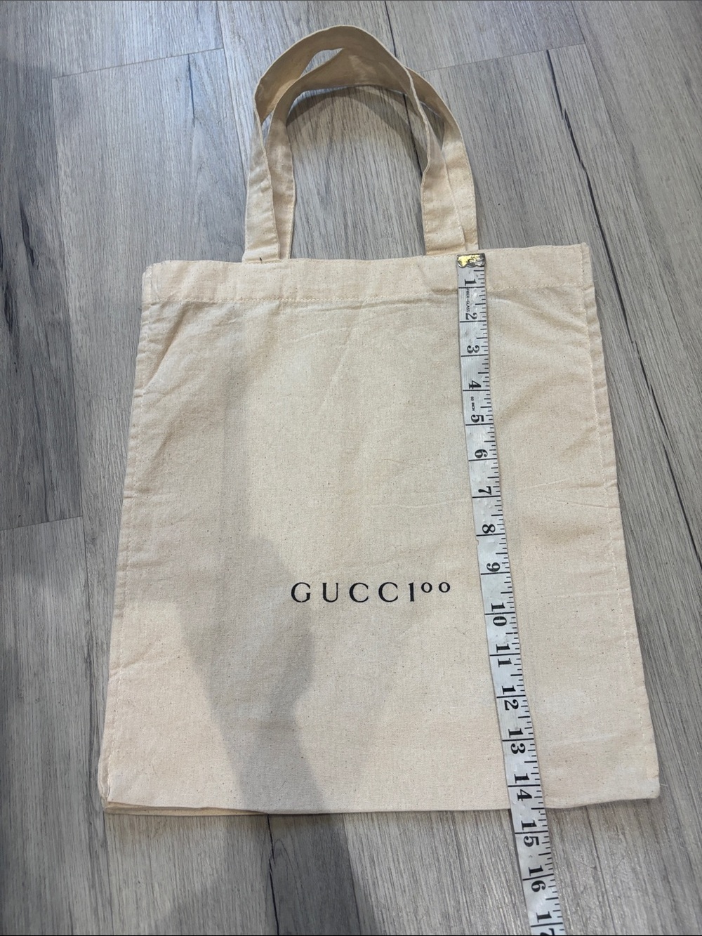 Gucci 100th Anniversary cotton Bay Beige Canvas Logo Tote bag - Picture 4 of 6